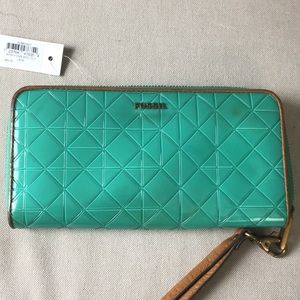 Fossil Jade Sydney Zip Clutch